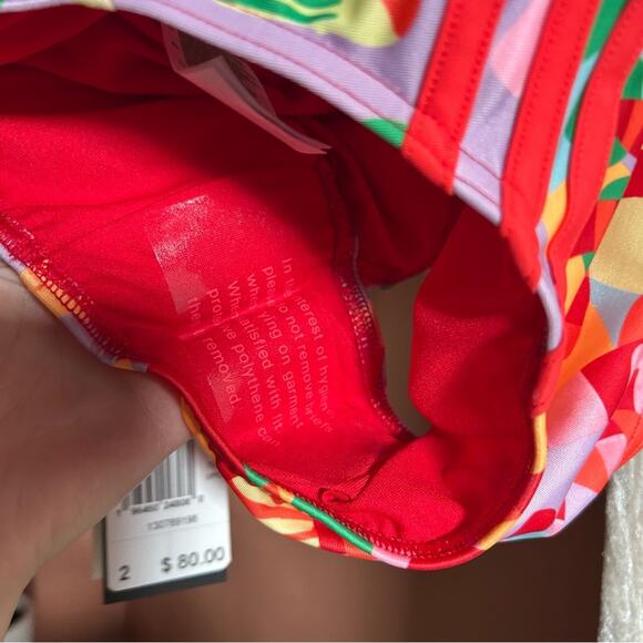 Adidas x Farm Rio Pearl Citrine One Piece Swimsuit Bathing Suit NWT Size 2 - Picture 7 of 7